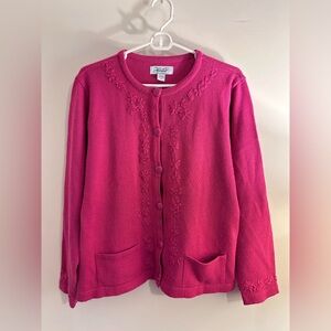 Haband Pink Floral Women's Cardigan